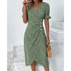 Coralie – Floral Wrap Midi Dress