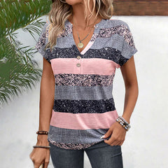 Marlie – Striped Button Blouse