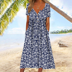 Laelia – Floral Button Midi Dress