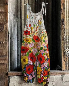 Vintage Acrylic Bloom Jumpsuit