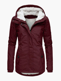 ELARA | LONG JACKET WITH HOOD AND LINING