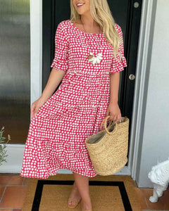 Lila – Dotted Midi Dress