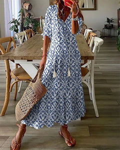 Thalina – Relaxed Patterned Midi Dress