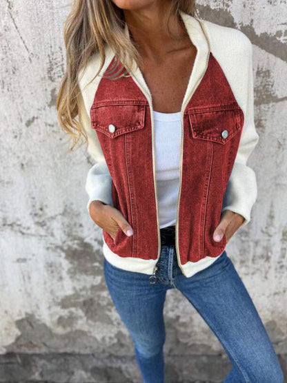 Iris | Zip-Front Contrast Jacket