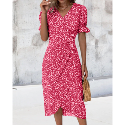 Coralie – Floral Wrap Midi Dress