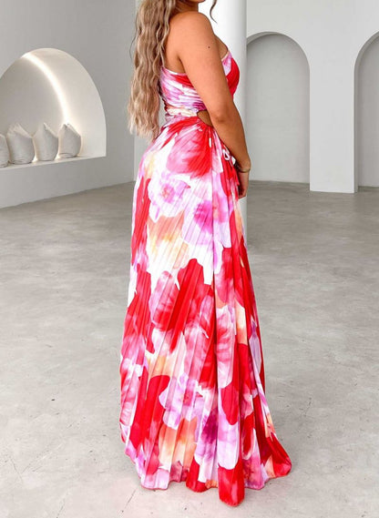 Azara – Pleated One-Shoulder Dress