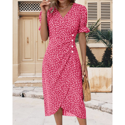 Coralie – Floral Wrap Midi Dress