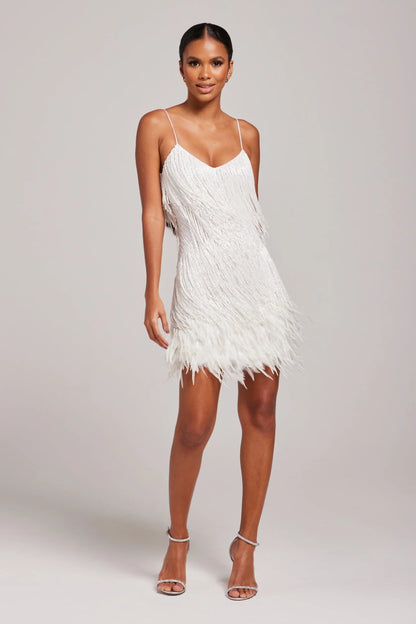 Camilla – Feathered Party Mini Dress