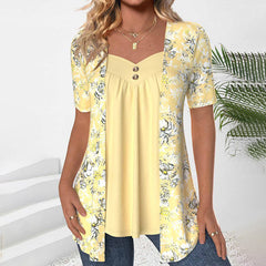 Léa – Floral Button Detail Blouse