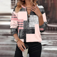 Ruby – Geometric Colour Block Sweatshirt