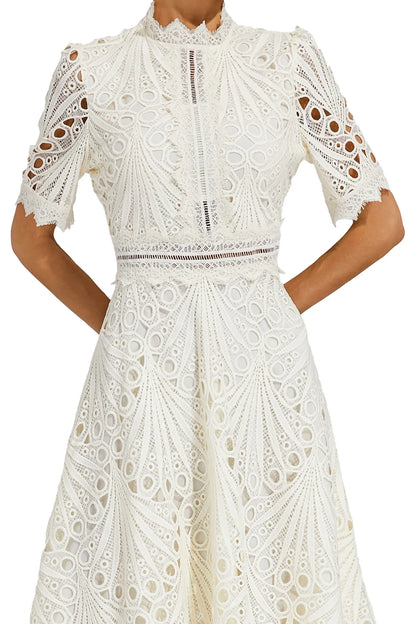 Vivienne – Lace Cut-Out Midi Dress