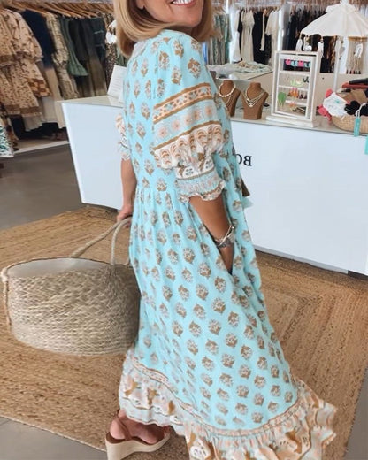 Elara – Boho Midi Dress