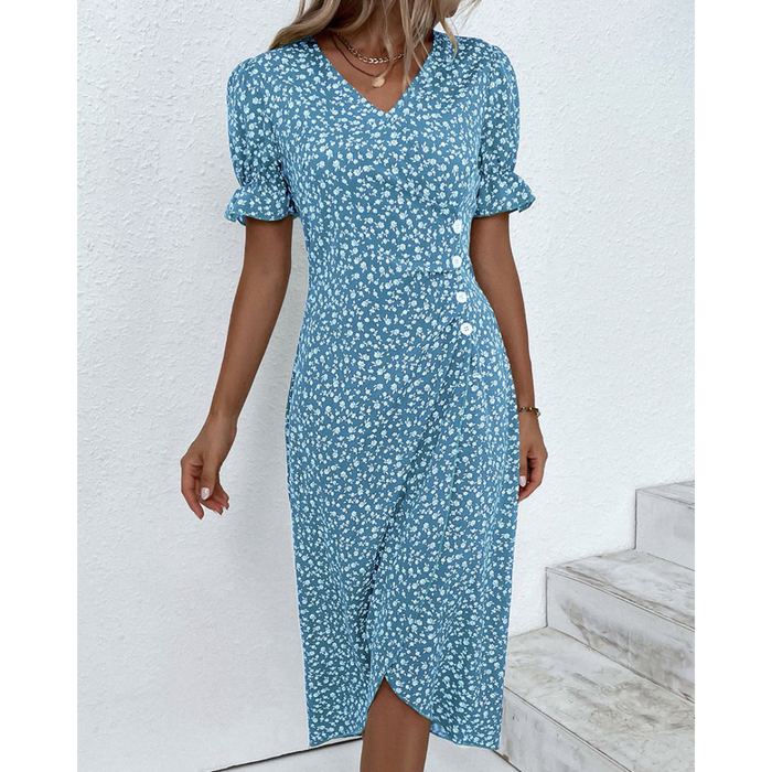 Coralie – Floral Wrap Midi Dress