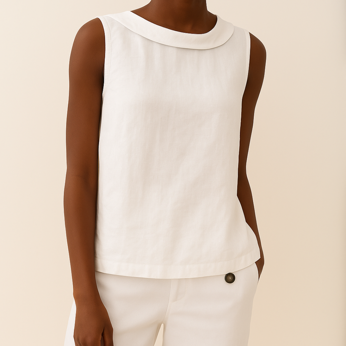 Madeleine – Sleeveless Linen Top