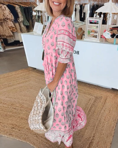 Elara – Boho Midi Dress