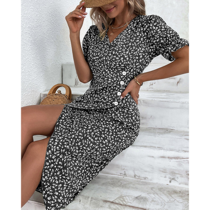Coralie – Floral Wrap Midi Dress