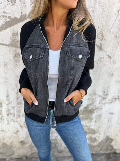 Iris | Zip-Front Contrast Jacket