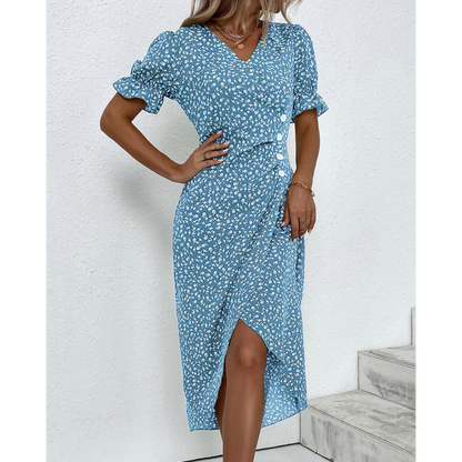 Coralie – Floral Wrap Midi Dress