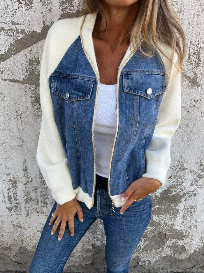 Iris | Zip-Front Contrast Jacket