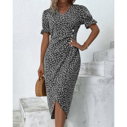 Coralie – Floral Wrap Midi Dress