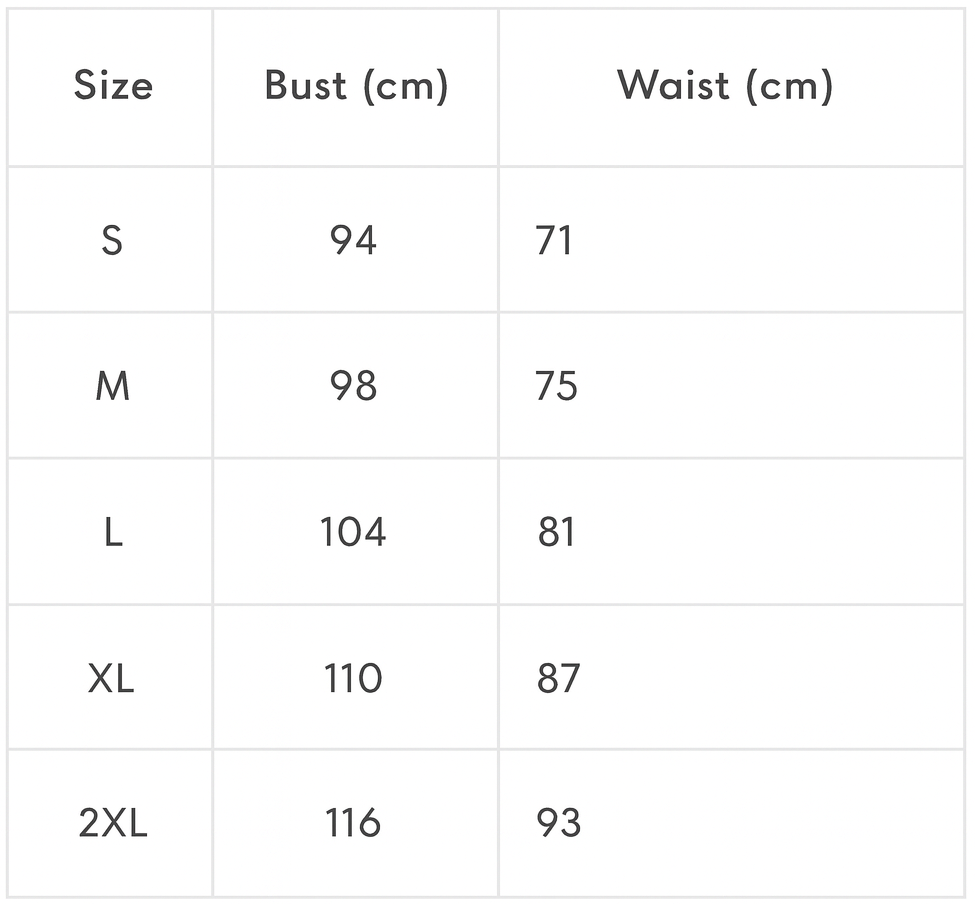 Size guide (cm)