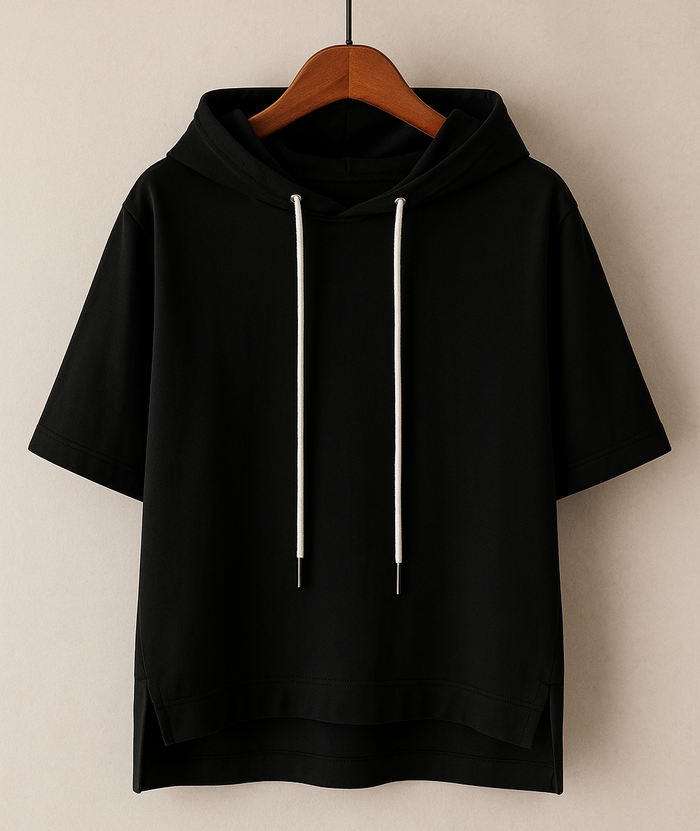 Lila – Short Sleeve Relaxed Hoodie
