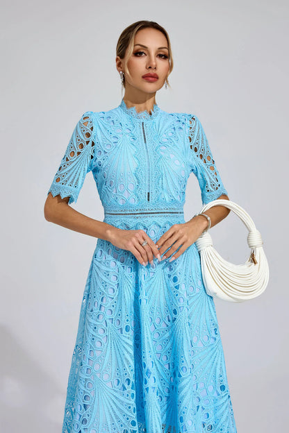 Vivienne – Lace Cut-Out Midi Dress