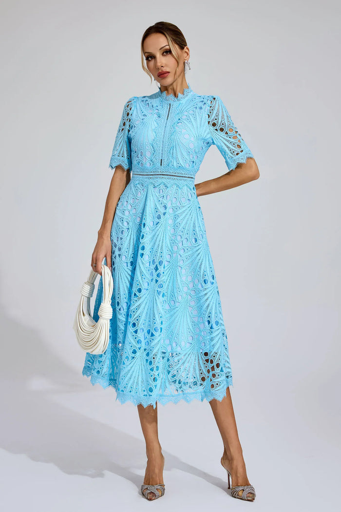 Vivienne – Lace Cut-Out Midi Dress