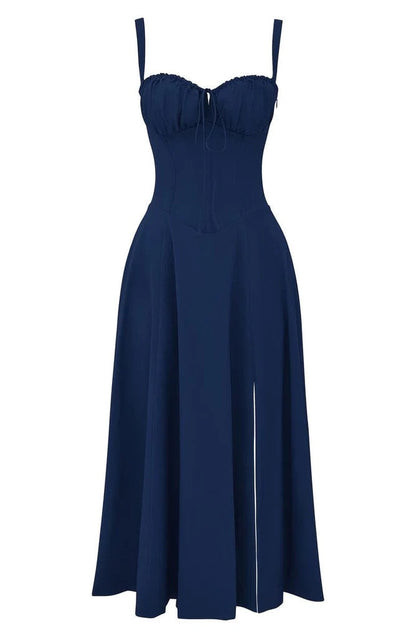 Vivienne – Floral Bustier Midi Dress