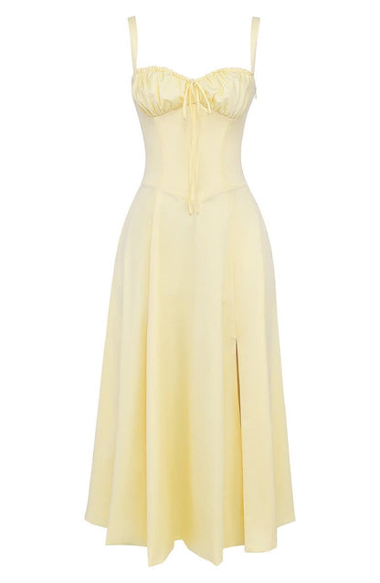 Vivienne – Floral Bustier Midi Dress