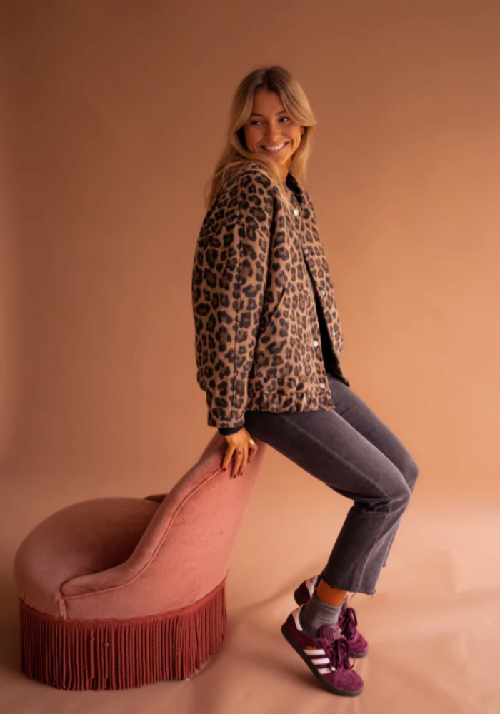 Mara | Leopard Print Bomber Jacket
