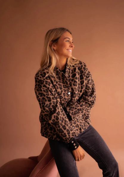 Mara | Leopard Print Bomber Jacket