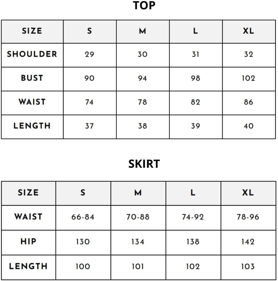 Size guide (cm)