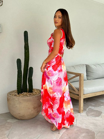 Azara – Pleated One-Shoulder Dress