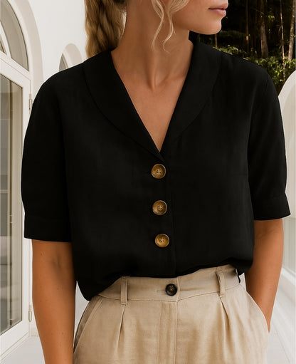 Celia Linen Blouse