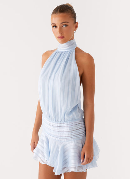 Malia – Halter Neck Ruffle Mini Dress