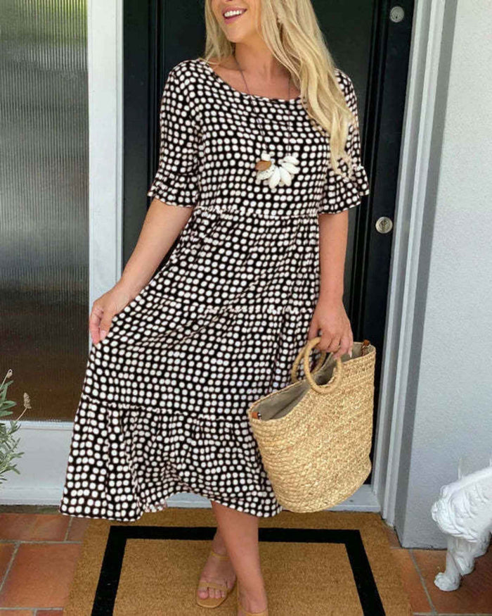 Lila – Dotted Midi Dress