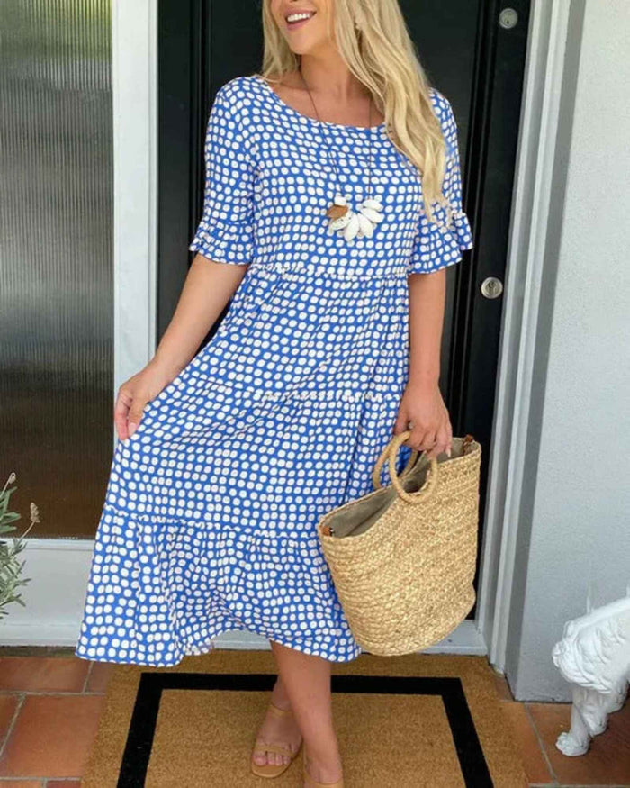 Lila – Dotted Midi Dress