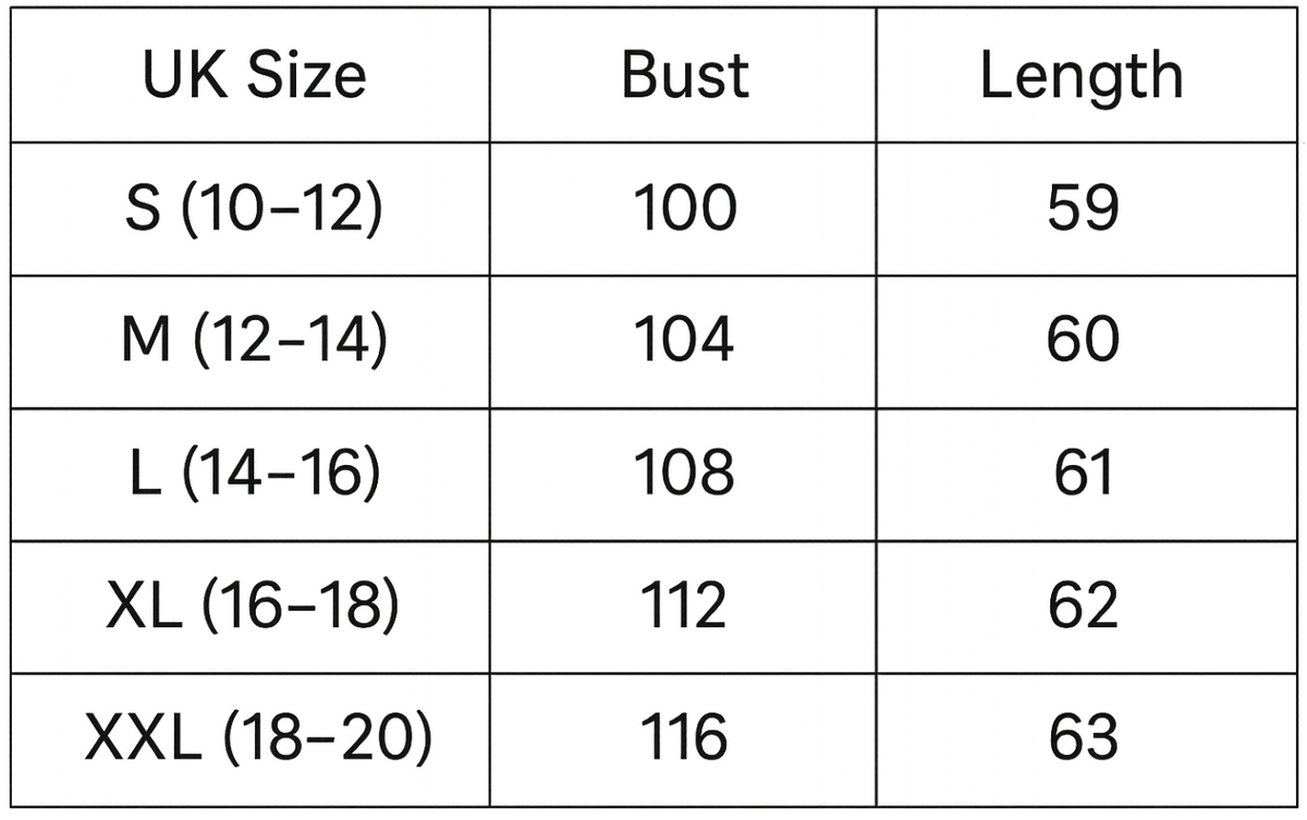 Size guide (cm)
