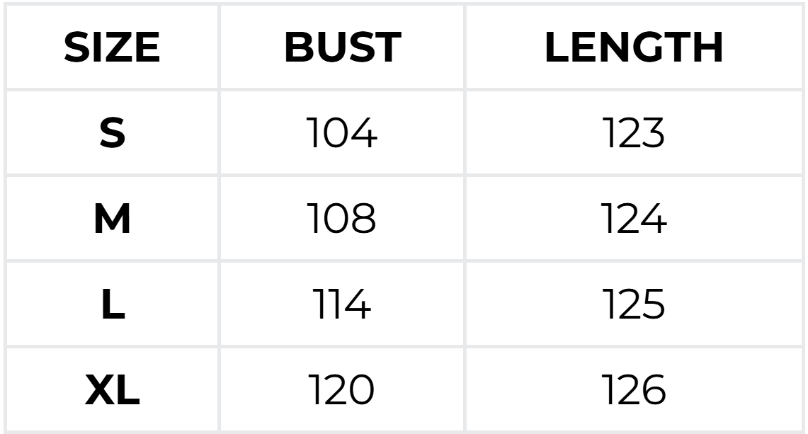 Size guide (cm)