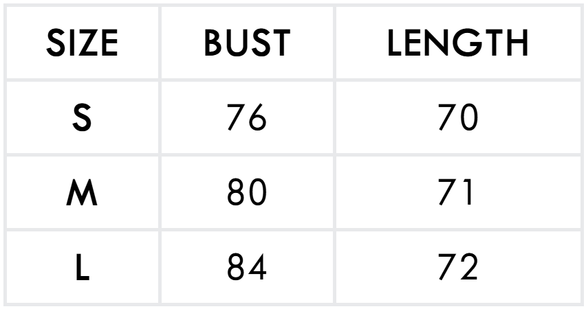 Size guide (cm)