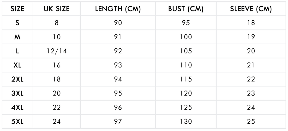 Size guide (cm)