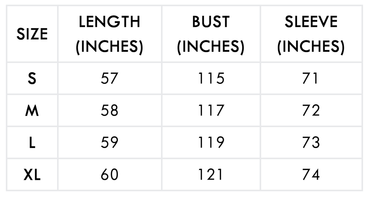 Size guide (cm)