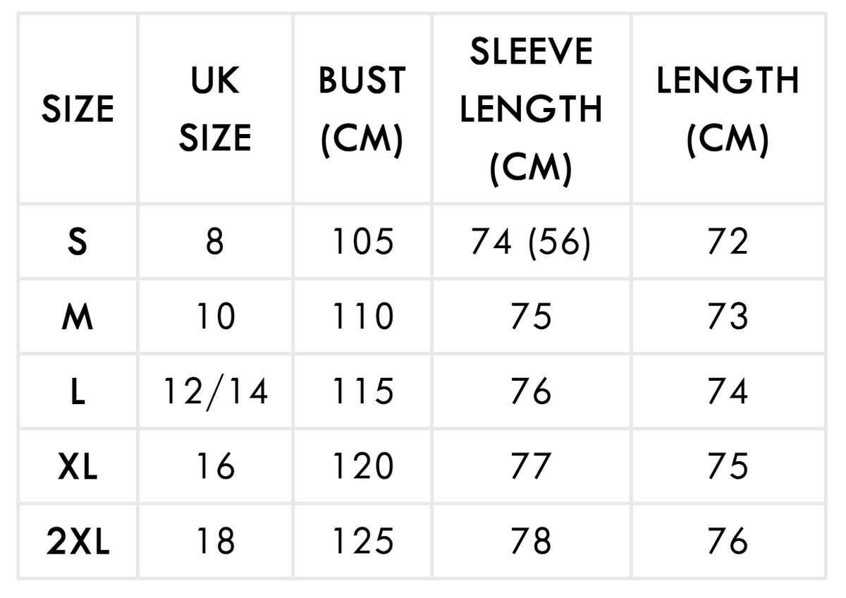 Size guide (cm)