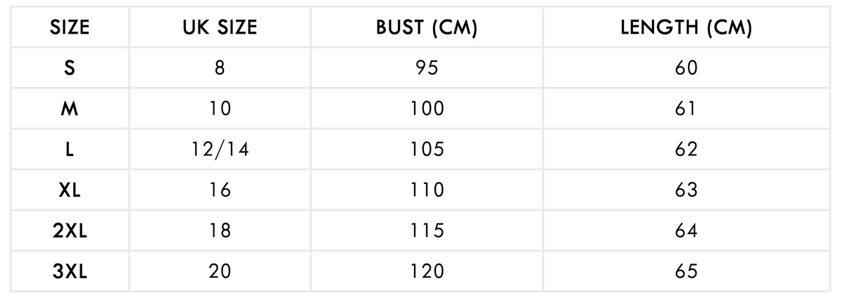 Size guide (cm)