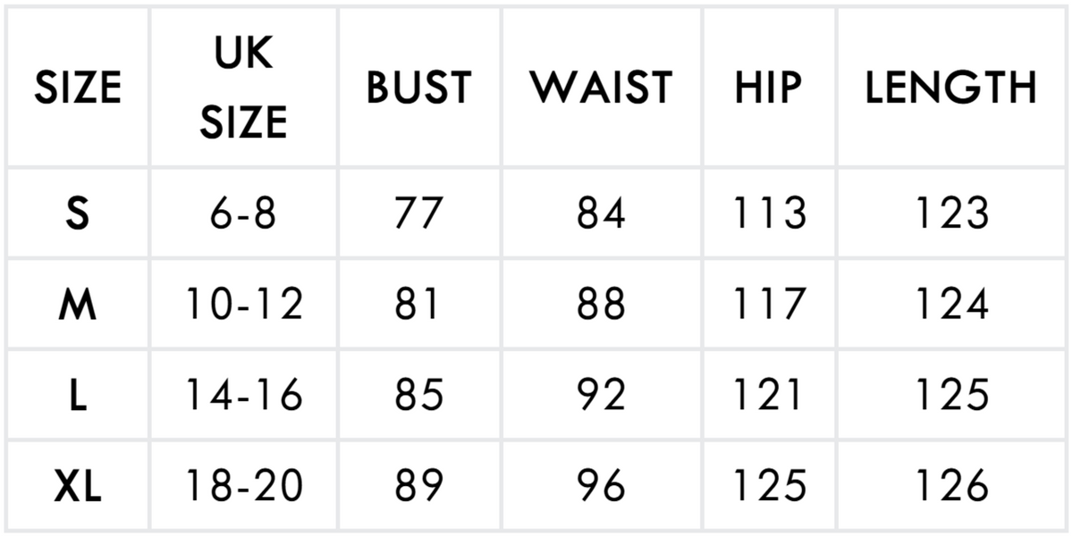Size guide (cm)
