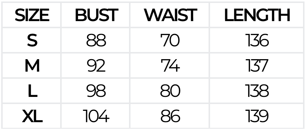 Size guide (cm)
