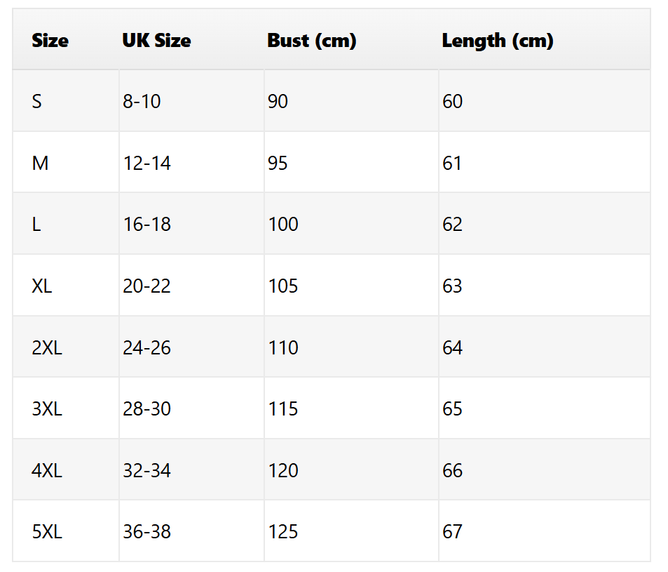 Size guide (cm)