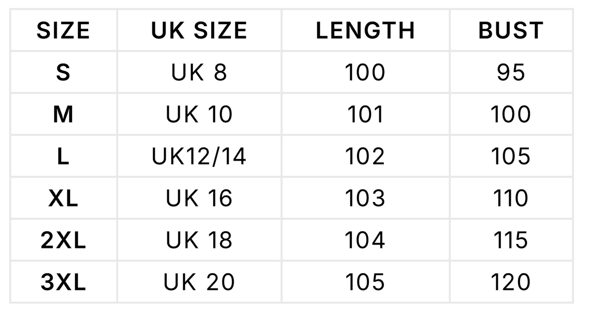Size guide (cm)