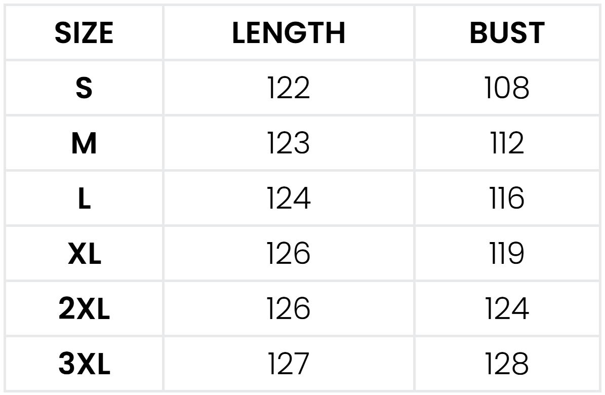 Size guide (cm)
